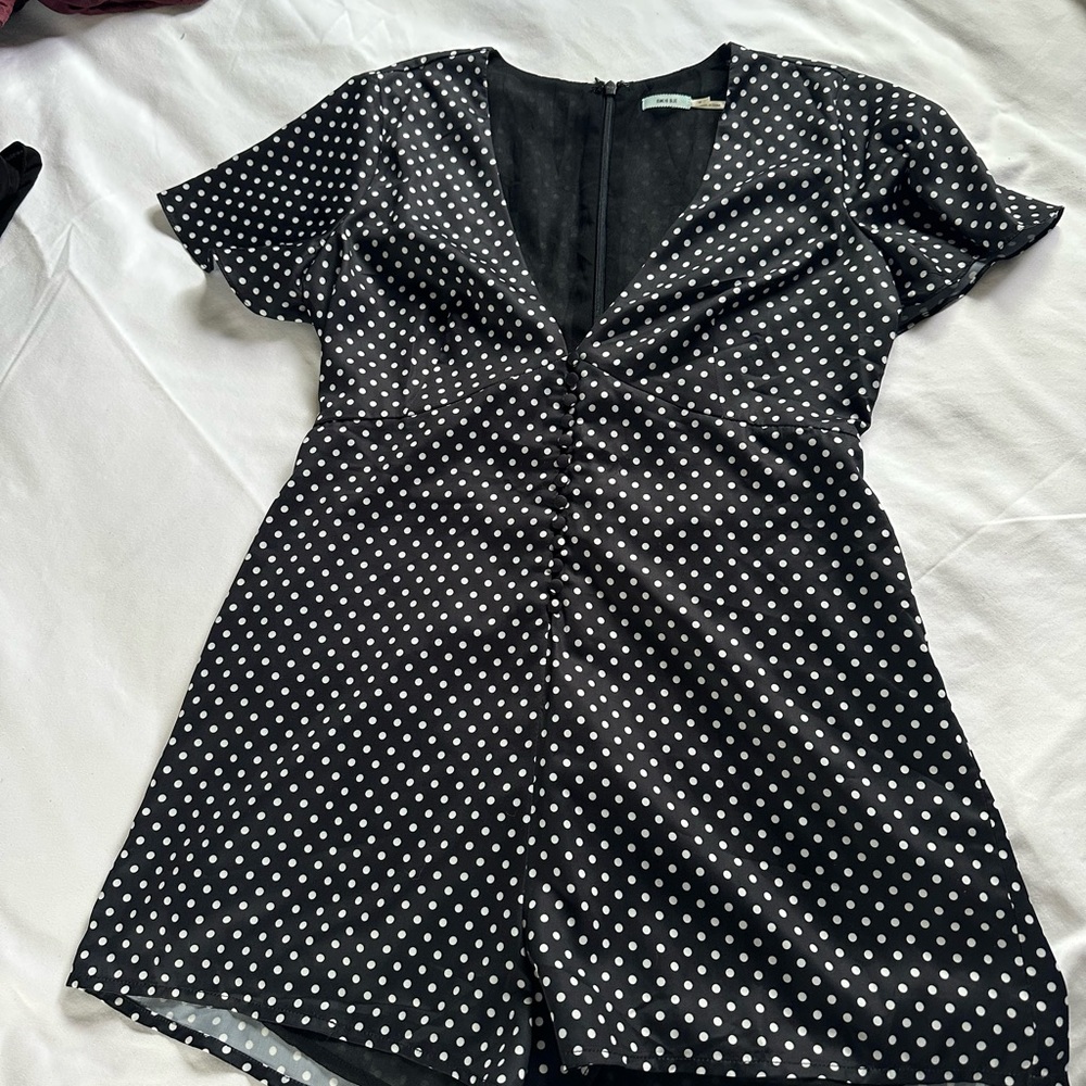 Kimchi Blue Black and White Polka Dot Dress